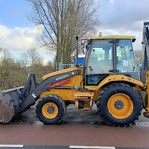 Volvo BL 61 + graaflaad combinatie backhoe loader lader