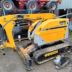 Brokk 180 robot remote demolition excavator bagger