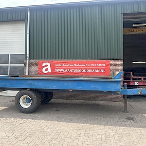 Bakkenwagen voor achter kraan / shovel - Gebruikt flatbed trailer