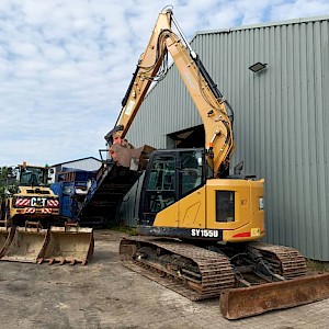 Sany SY 155 U graafmachine excavator koparka 4 buckets