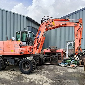 Fiat-Hitachi FH120W bandenkraan Wheel Excavator graafmachine