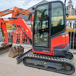 Kubota U 27-4 minigraver mini excavator 2,7 ton ce bagger