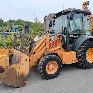 CASE 580 SR backhoe loader graaf laad combinatie MARGE