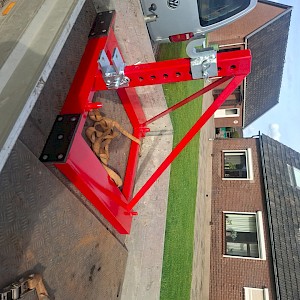 Eigenbouw werktuigdrager voor heftruck of shovel