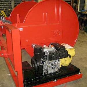 AGM haspel met pomp hose reel