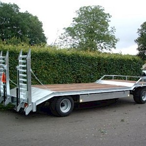 Semie dieplader gegalvaniseerd low loader trailer